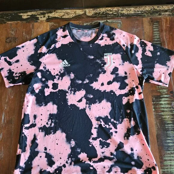 Adidas Juventus Pink/Black Splash Graphic Jersey — XL Men’s - Picture 1 of 4